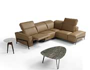 Italian Leather Sectional Sofa in Honey JM Stream