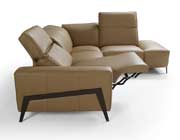 Italian Leather Sectional Sofa in Honey JM Stream