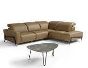 Italian Leather Sectional Sofa in Honey JM Stream