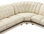 Beige Leather Sectional Sofa EF Ares