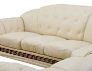 Beige Leather Sectional Sofa EF Ares