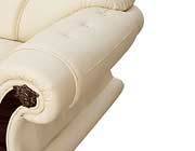 Beige Leather Sectional Sofa EF Ares