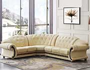 Beige Leather Sectional Sofa EF Ares