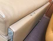 Beige Top Grain Leather Sectional