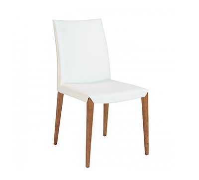 White Side Chair Set of 2 Estyle 840