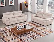 Light Gray Italian leather sofa AEK 081