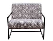 Geometric Pattern Accent Chair DS Deluxe