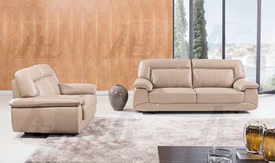 Tan Italian leather sofa AEK 72