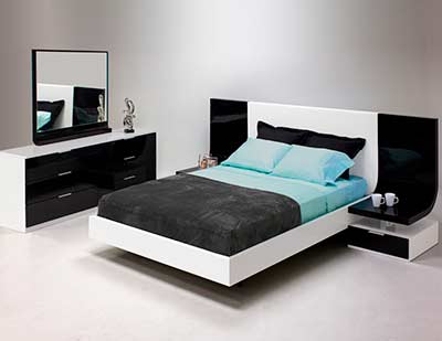 High Gloss Modern Bed SH Moon