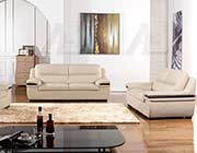 Light Gray Genuine Leather Sofa set AE 113