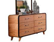 Kids Bed in Oak and Black AC Charlotta