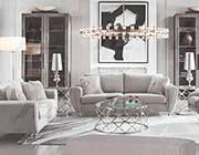 Light gray fabric sofa set AE 800