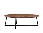 Niklaus Walnut Oval Coffee Table by Eurostyle