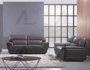 Dark Tan Leather Sofa set AE 99