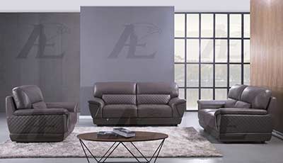 Dark Tan Leather Sofa set AE 99