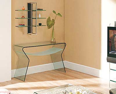 Bent Glass Console Table CR 03B