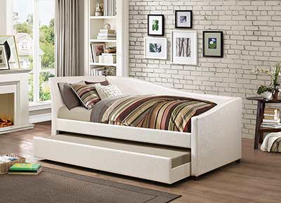 Ivory  leatherette day bed CO 509