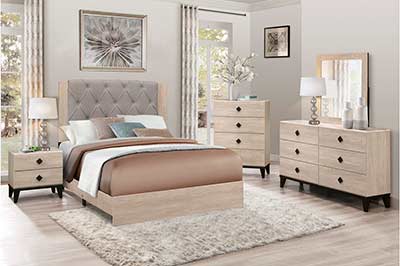 Gray Tufted Bed Collection 524