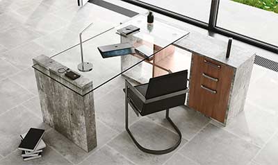 Tempered Glass Top Desk VG 222