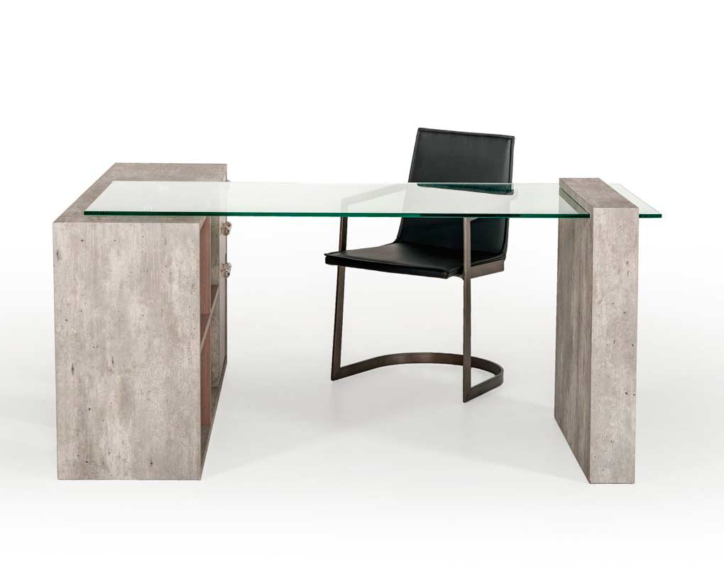 Tempered glass discount top desk