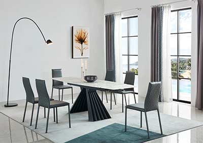 Marble Top Extendable Dining Table EF 251