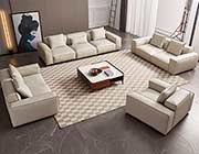 Light Gray Leather sofa AE 008