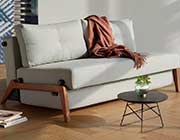 Fabric Sofa bed in Dark wood IL 878