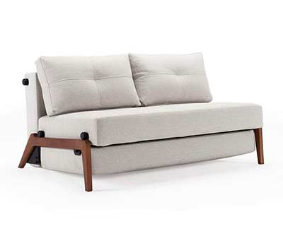 Fabric Sofa bed in Dark wood IL 878