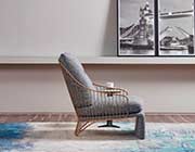 Gray Fabric Down Filled Accent Chair AE 25