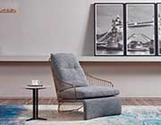 Gray Fabric Down Filled Accent Chair AE 25