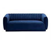 Navy Blue Velvet Sofa AL Kelia