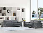 Dark Gray Leather Sofa set GU 92