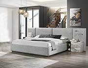 Gray Fabric Low Profile Bedroom VG Mariella