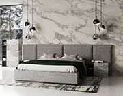 Gray Fabric Low Profile Bedroom VG Mariella