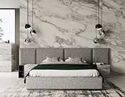 Gray Fabric Low Profile Bedroom VG Mariella