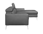 Dark Gray Leather Sofa HE 408