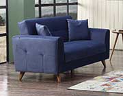 Blue Fabric Sofa Bed Astra