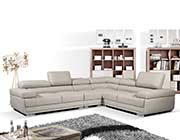 Dark Gray Leather sectional sofa EF 119