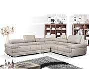 Dark Gray Leather sectional sofa EF 119