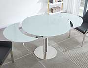 White Glass Dining Table NJ Lounge