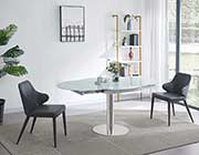 White Glass Dining Table NJ Lounge