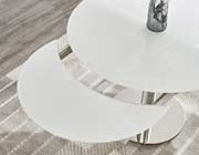 White Glass Dining Table NJ Lounge