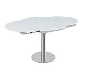 White Glass Dining Table NJ Lounge