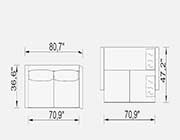 Light Gray Fabric Sofa Bed Cosmopolitan
