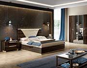 High gloss lacquer Walnut Bed EF Reena