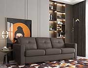 Brown Leather Sofa bed AC Nuit