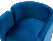 Modern blue velvet accent chair comfort VG Tina