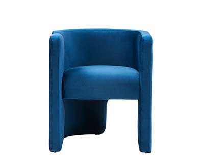 Modern blue velvet accent chair comfort VG Tina