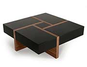 Black and Walnut Coffee table VG Macai