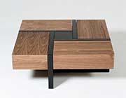 Black and Walnut Coffee table VG Macai